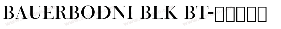 BauerBodni Blk BT字体转换